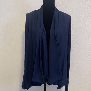 Studio Y Dark Blue Rayon Flared Cardigan Woman's Size S
